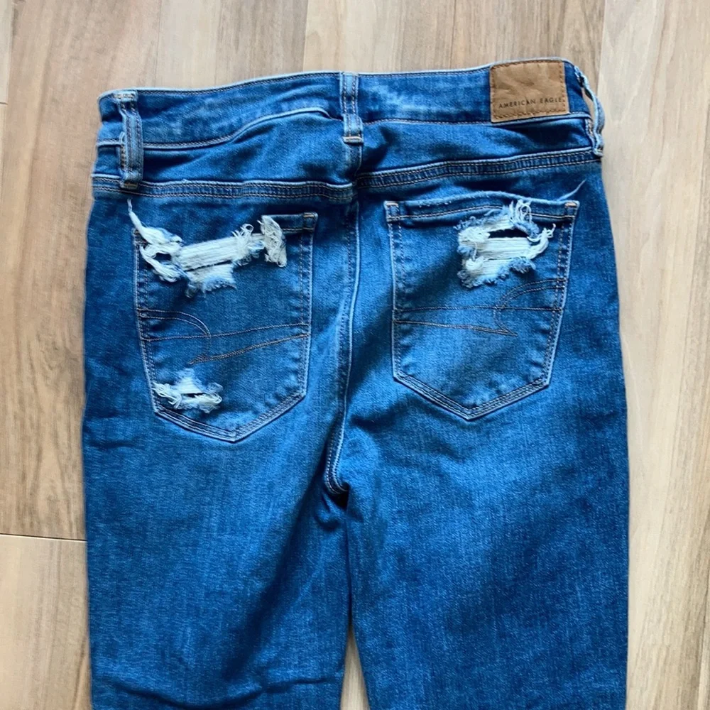 American Eagle next level stretch distressed hi rise jegging size 4 regular
